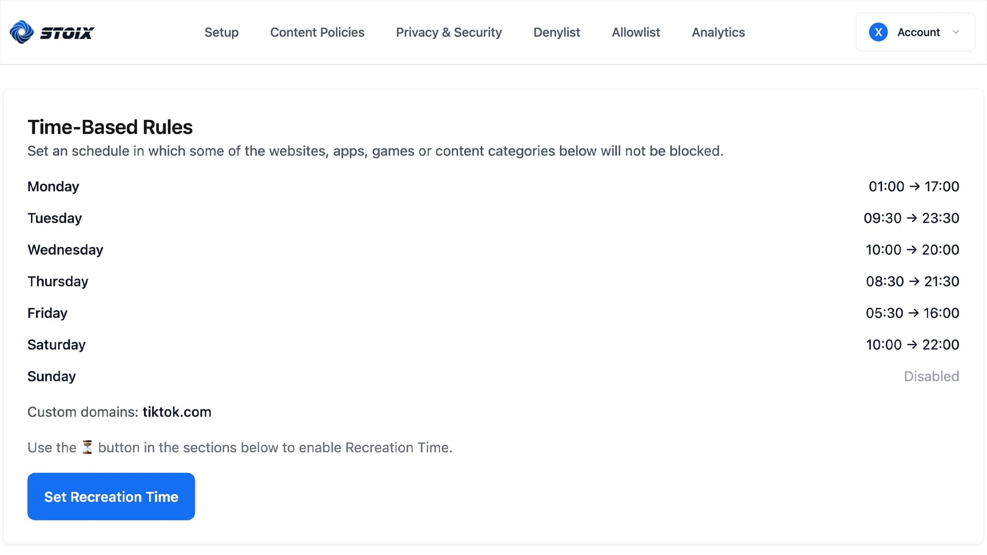 Time-Based Rules Configuration - Flexible scheduling and context-aware filtering